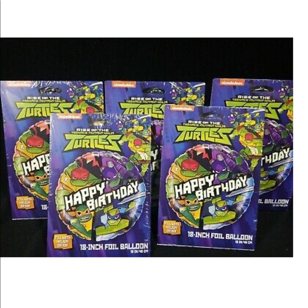 Ninja turtle birthday Mylar balloons